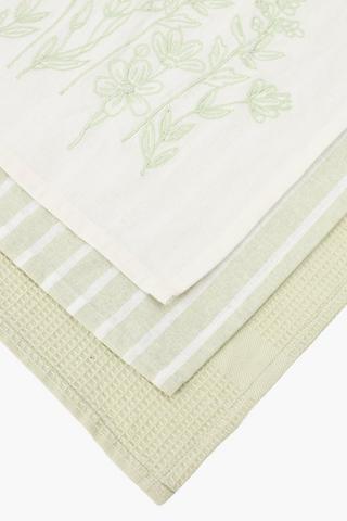 3 Pack Akasia Cotton Tea Towel Set
