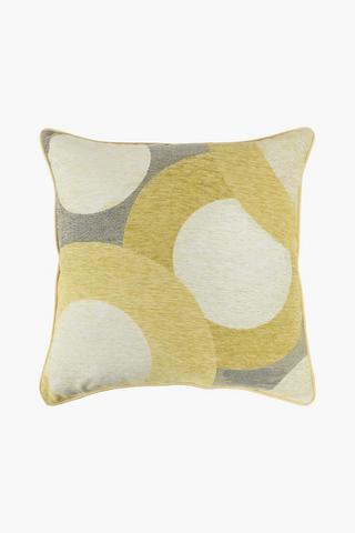 Extra Premium Jacquard Circles Feather Filled Scatter Cushion, 60x60cm