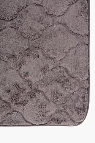 2 Piece Damask Foam Bath Mat Set