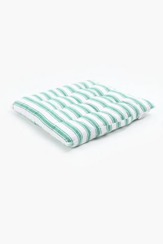 Cotton Stripe Chair Pad, 40x40cm