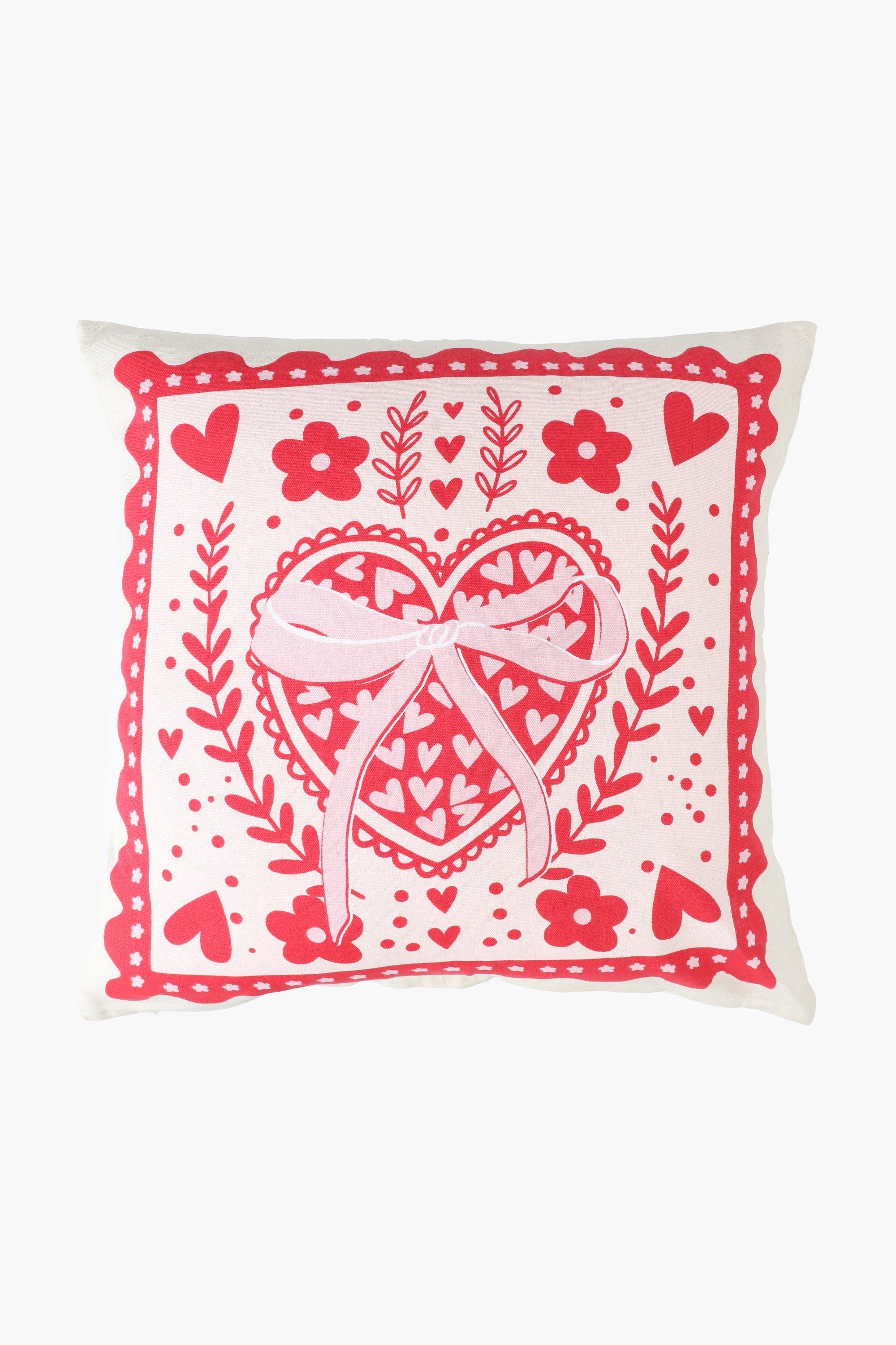Mr.Wonderful Coussin Cœur Tissu Doux – Message Brodé “Always Good Vibes” – Idée Cadeau