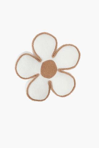 Boucle Flower Novelty Shaped Cushion, 40cm
