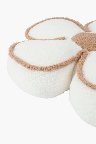 Boucle Flower Novelty Shaped Cushion, 40cm