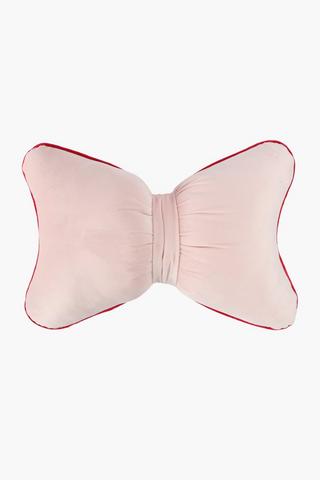Velvet Bow Shaped Cushion, 30x50cm
