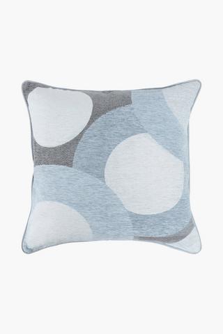 Extra Premium Jacquard Circles Feather Filled Scatter Cushion, 60x60cm