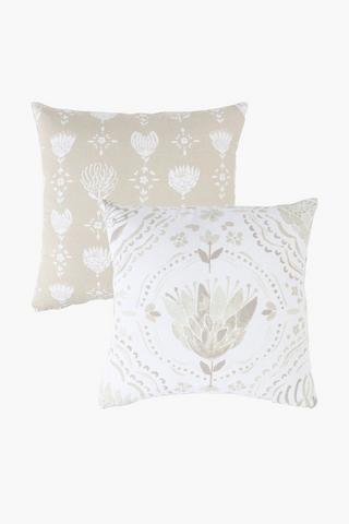 2 Pack Sodwana Protea Scatter Covers Only, 45x45cm