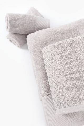 6 Pack Cotton Jacquard Chevron Towel Set
