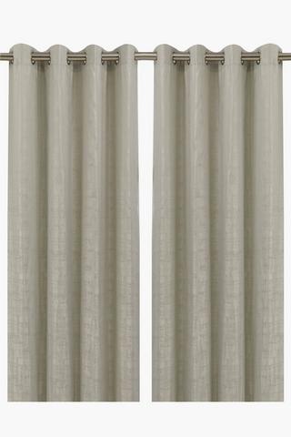 2 Pack Eyelet Jacquard Lola Curtain, 140x225cm
