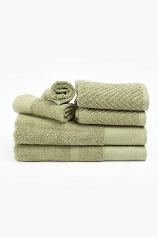 6 Pack Cotton Jacquard Chevron Towel Set