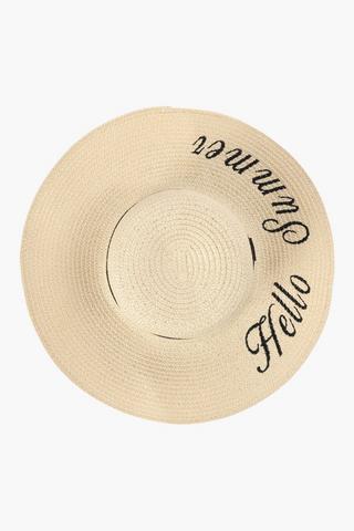 Full Brim Floppy Paperweave Sun Hat