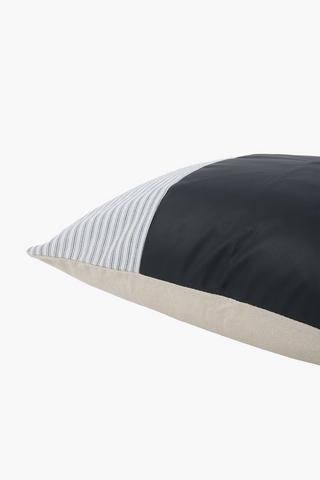 Polyurethane Stripey Scateer Cushion, 50x50cm