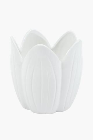 Ceramic Petal Planter, 16x16cm