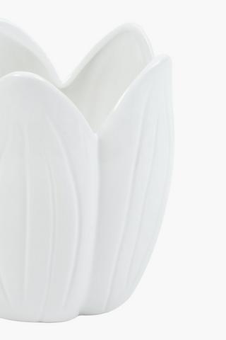 Ceramic Petal Planter, 16x16cm