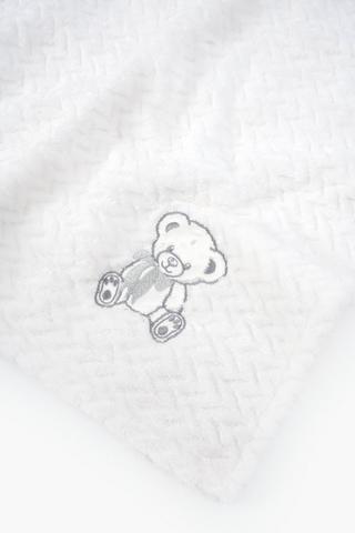 Textured Sherpa Bear Blanket,70x100cm