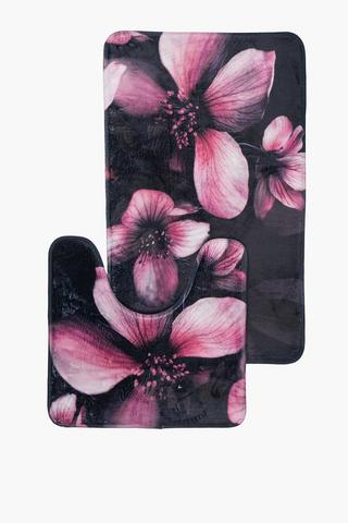 2 Piece Aurus Foam Bath Mat Set