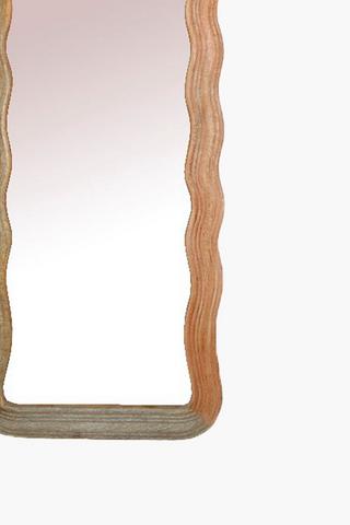Curvy Wooden Standing Mirror, 60x150cm