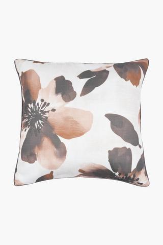 Extra Premium Rustic Floral Feather Filled Scatter Cushion, 60x60cm