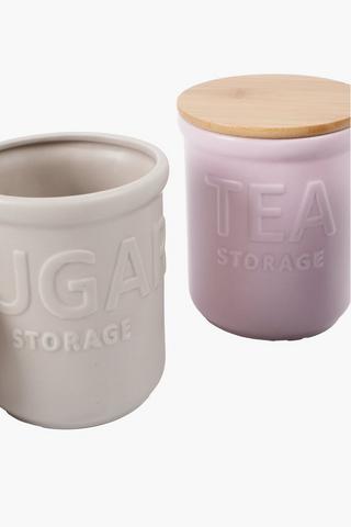 Set Of 3 Ceramic Canisters