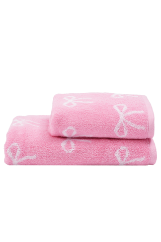 Cotton Jacquard Bows Bath Towel
