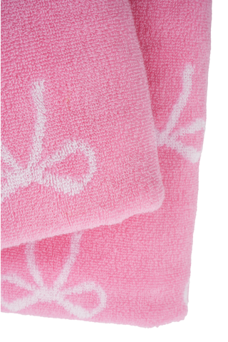 Cotton Jacquard Bows Bath Towel