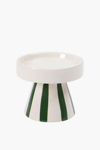Striped Pillar Candle Holder, 8.5x10cm