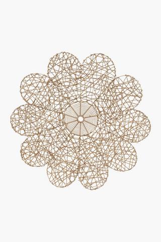 Dimensional Woven Flower Wall Art, 80cm