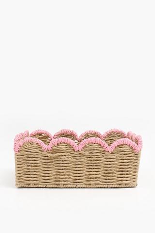 Weave Scalloped Basket, Medium