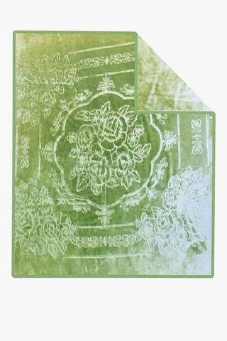 Mink Embossed Flower Blanket, 200x230cm