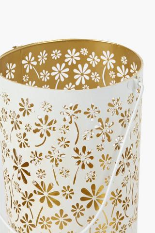 Punched Metal Lantern, 14.5x19cm