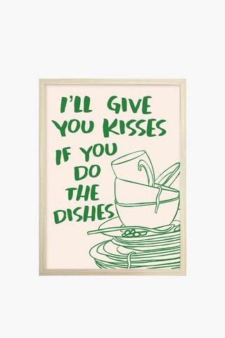 Framed Script Canvas, 30x40cm