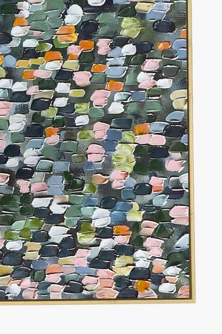 Hand Painted Dotted Canvas, 100x100cm