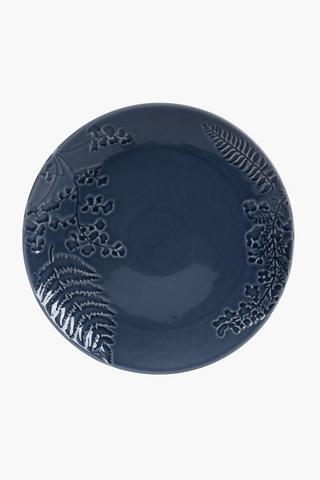 Embroidered Flower Dinner Plate
