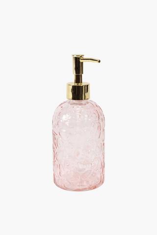 Glass Floral Soap Dispenser