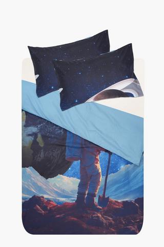 Soft Touch Placement Kings Spaceman Duvet Cover Set