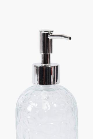 Glass Floral Soap Dispenser