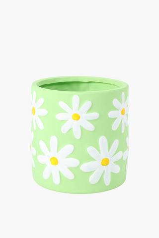 Daisy Ceramic Planter, 18cm