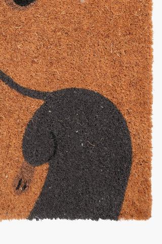 Coir Sausage Dog Doormat, 40x60cm