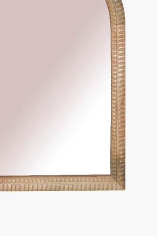 Arch Etched Wooden Mirror, 50x80cm