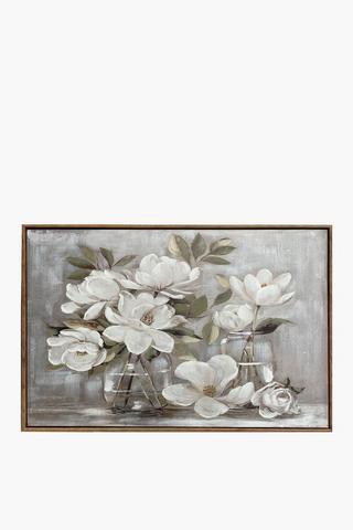 Hand Painted Poppy Flowers Canvas, 90x120cm