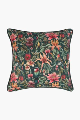 Extra Premium U+g Printed Cataleya Feather Filled Scatter Cushion, 60x60cm