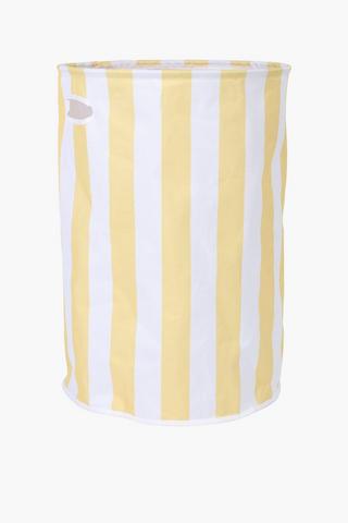 Striped Knock Down Laundry Basket