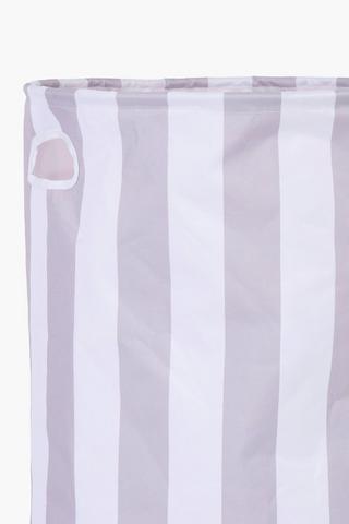Striped Knock Down Laundry Basket