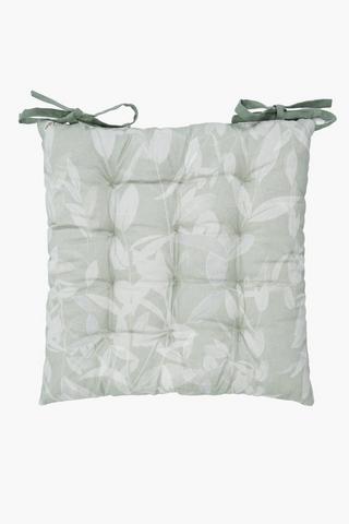 Printed Protea Cotton Chairpad, 40x40cm