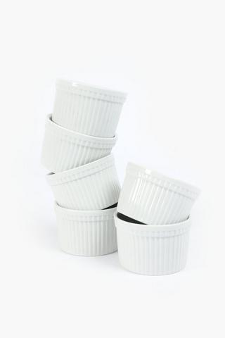 6 Pack Porcelain Ramekins, 10cm