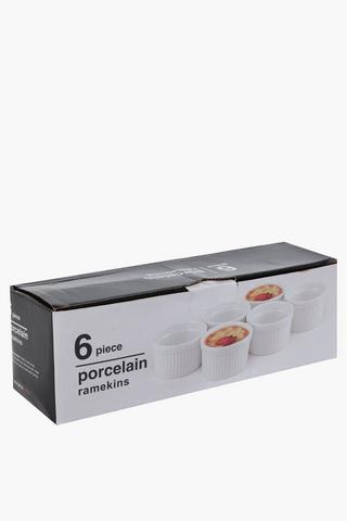 6 Pack Porcelain Ramekins, 10cm