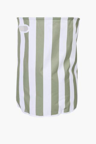 Striped Knock Down Laundry Basket
