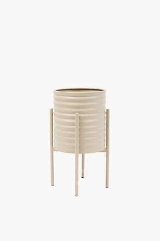 Ribbed Standing Planter, 23x49cm