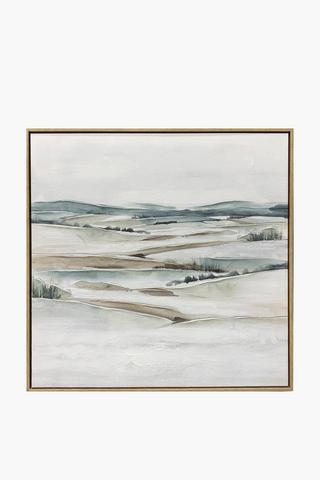 Hand Painted Landscape Canvas, 80x80cm
