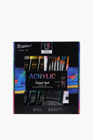 18 Piece Acrylic Paint Set