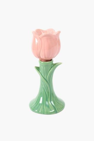 Flower Dinner Candle Holder, 6.5x20cm